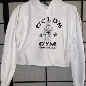 Gold's Gym cropped hoodie